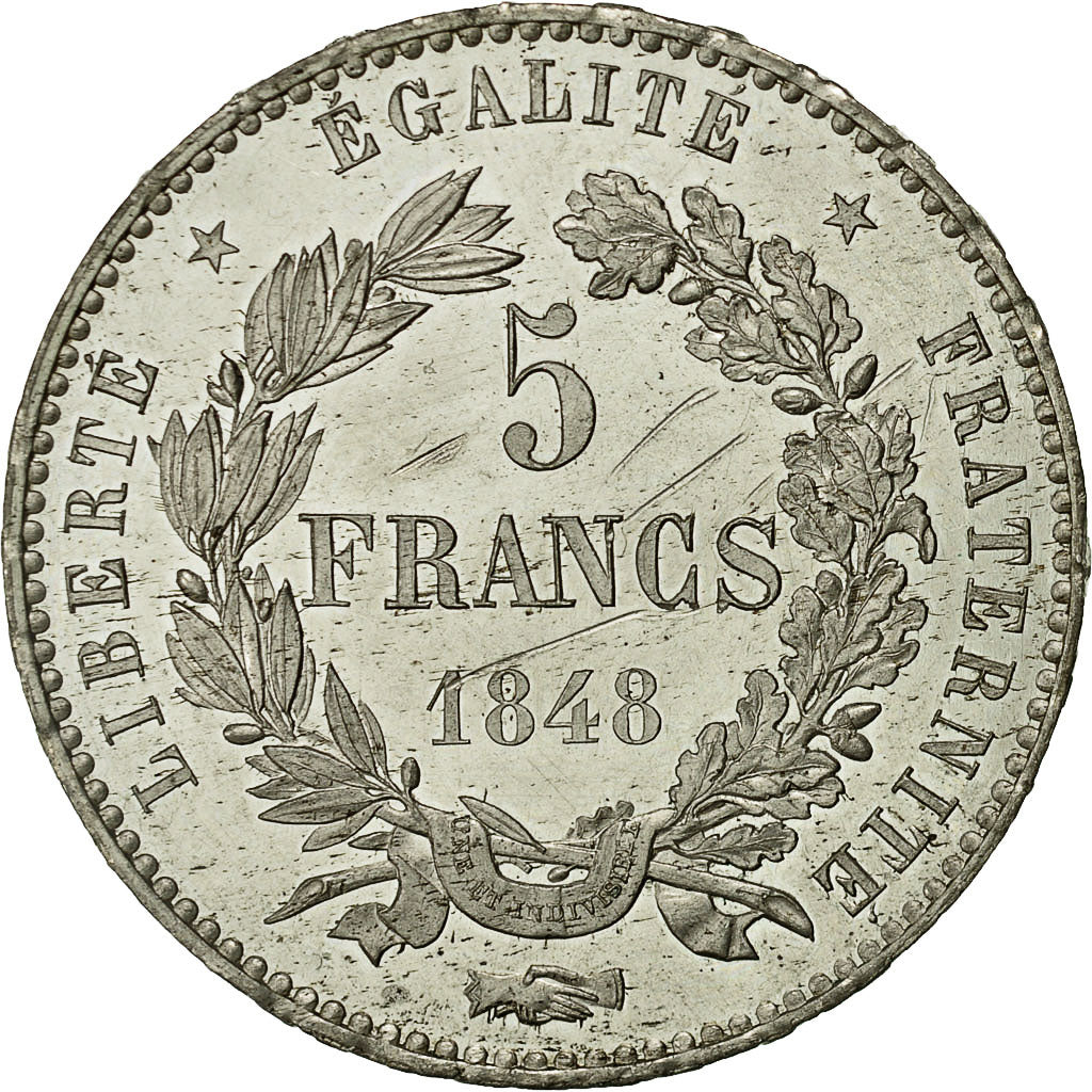 Monnaie, France, Concours de Magniadas, 5 Francs, 1848, ESSAI, SUP, Tin