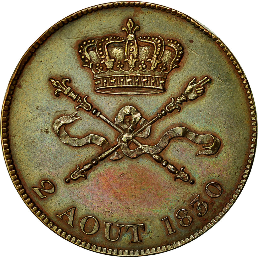 Monnaie, France, Henri V, Avénement 2 Août, 5 Francs, 1830, TTB+, Bronze