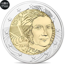 France, Monnaie de Paris, 2 Euro, Simone Veil, 2018, BE, Bimetallic
