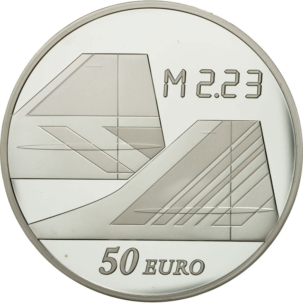 France, Monnaie de Paris, 50 Euro, Concorde, 2009, MS(65-70), Silver, KM:1597