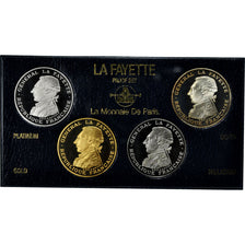 Münze, Frankreich, Coffret La Fayette, 100 Francs, 1987, Silver, Gold