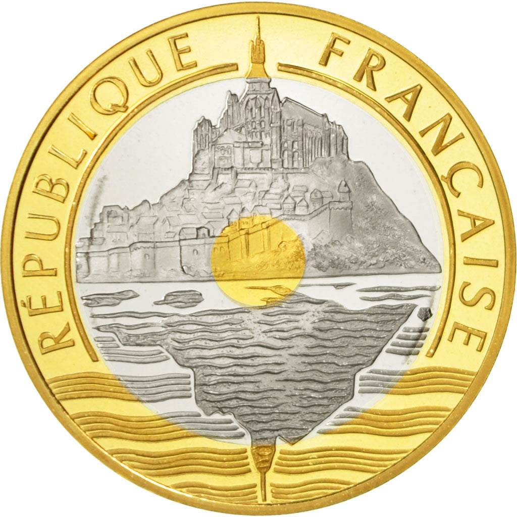 Coin, France, Mont Saint Michel, 20 Francs, 1992, MS(65-70), Gold, Gadoury:871