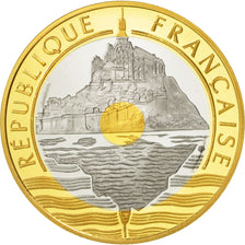 Coin, France, Mont Saint Michel, 20 Francs, 1992, MS(65-70), Gold, Gadoury:871