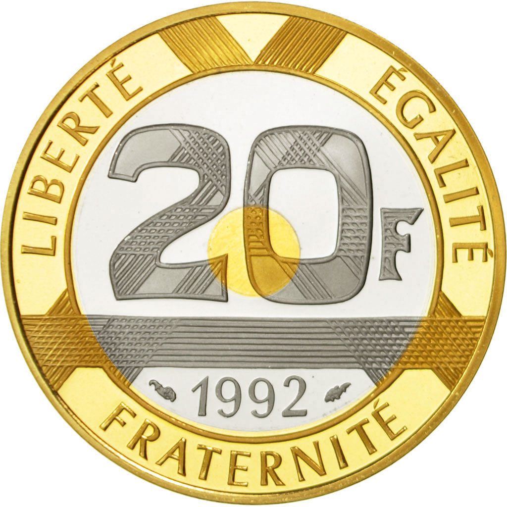 Coin, France, Mont Saint Michel, 20 Francs, 1992, MS(65-70), Gold, Gadoury:871