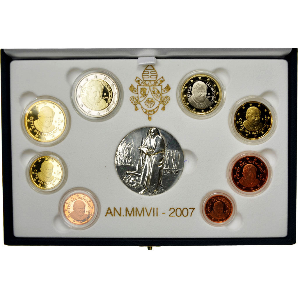 Vatikan, Proof Set Euro, Le Pape Benoit XVI, 2007, STGL