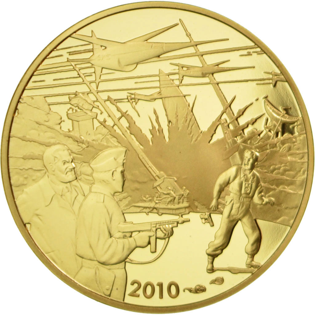 France, Monnaie de Paris, 50 Euro, Blake & Mortimer, 2010, MS(65-70), Gold