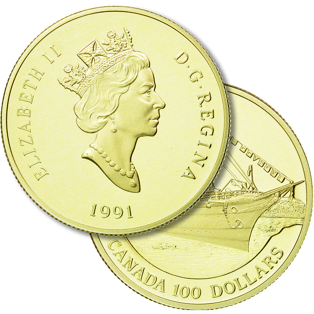 Coin, Canada, Elizabeth II, 100 Dollars, 1991, Royal Canadian Mint, Ottawa