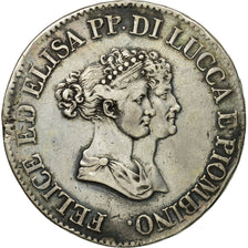 Coin, ITALIAN STATES, LUCCA, Felix and Elisa, 5 Franchi, 1805, Firenze