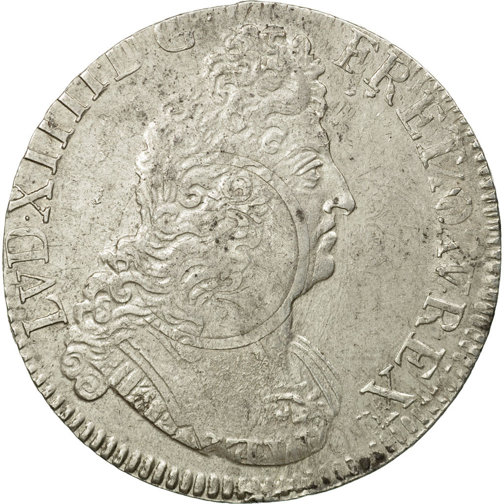 Coin, France, Louis XIV, Écu aux 8 L 2e type, Ecu, 1704, Paris, EF(40-45)