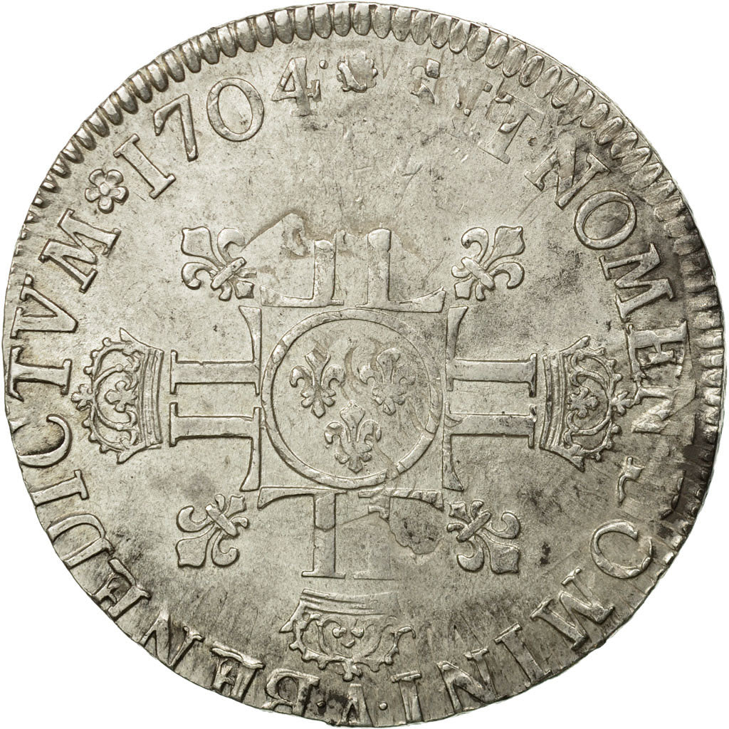 Coin, France, Louis XIV, Écu aux 8 L 2e type, Ecu, 1704, Paris, EF(40-45)