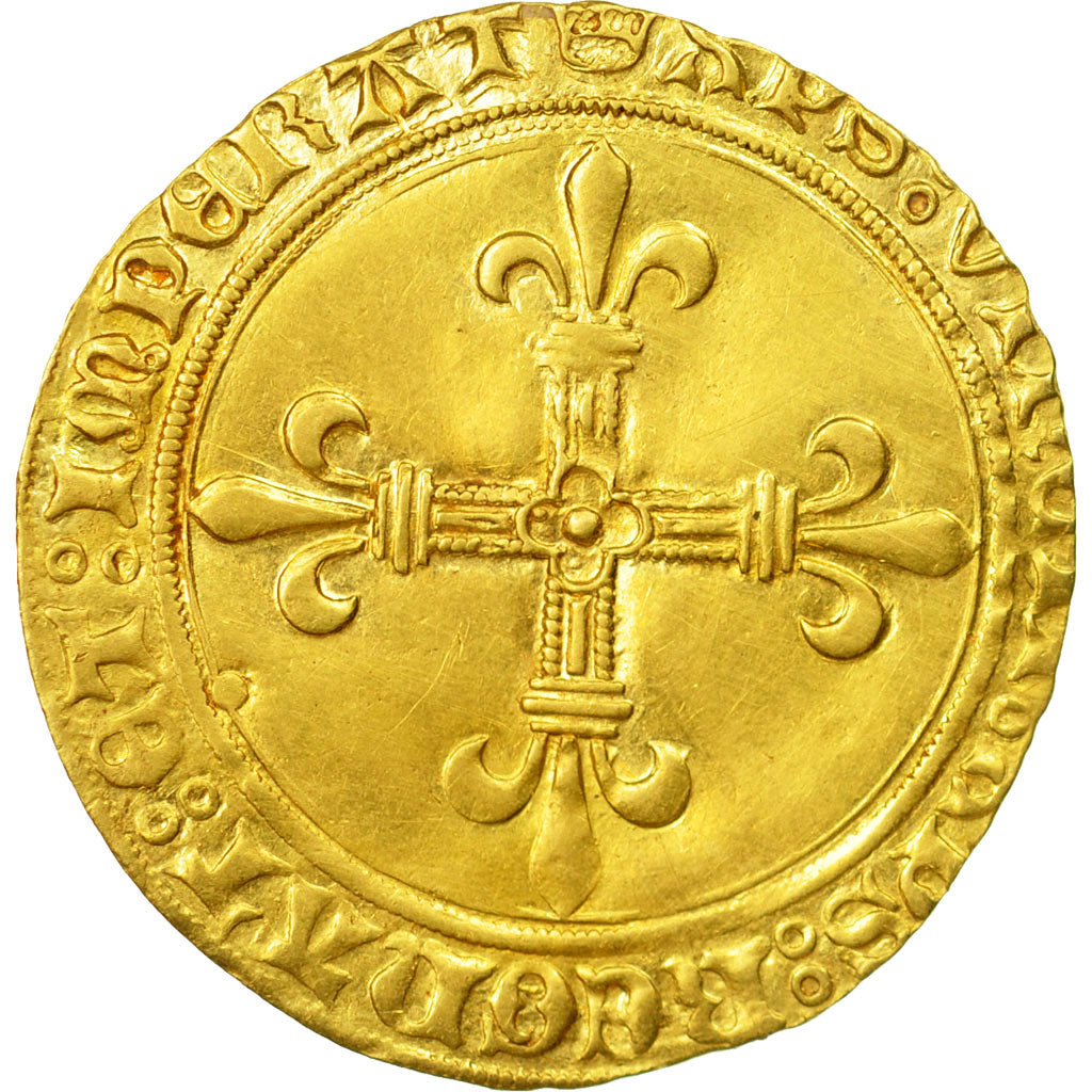 Münze, Frankreich, Charles VIII, Ecu d'or, Saint Lô, SS+, Gold, Duplessy:575A