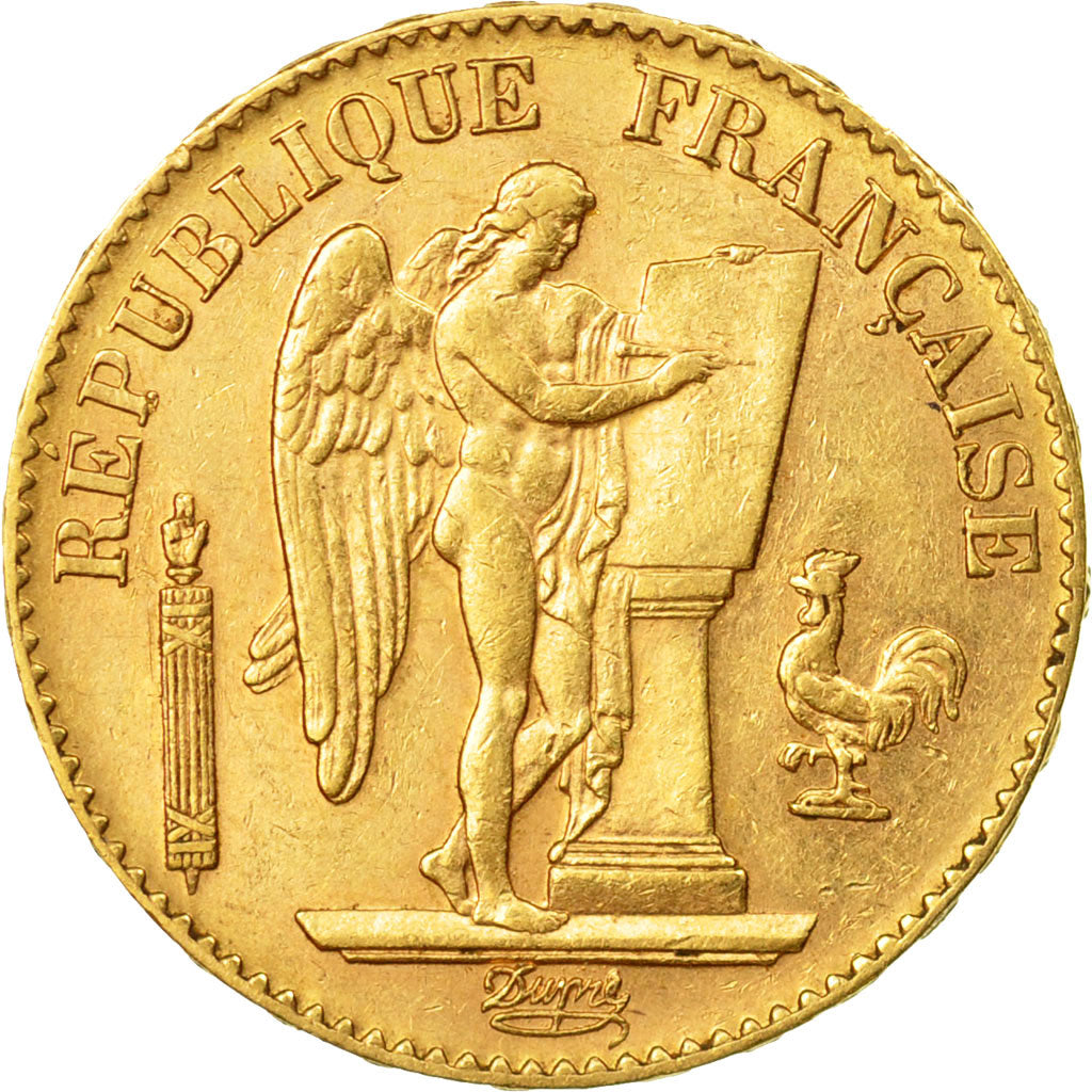 Moneda, Francia, Génie, 20 Francs, 1894, Paris, MBC+, Oro, KM:825, Gadoury:1063