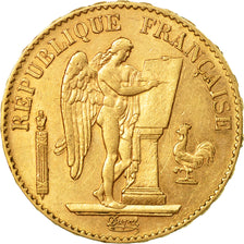 Coin, France, Génie, 20 Francs, 1887, Paris, AU(50-53), Gold, KM:825