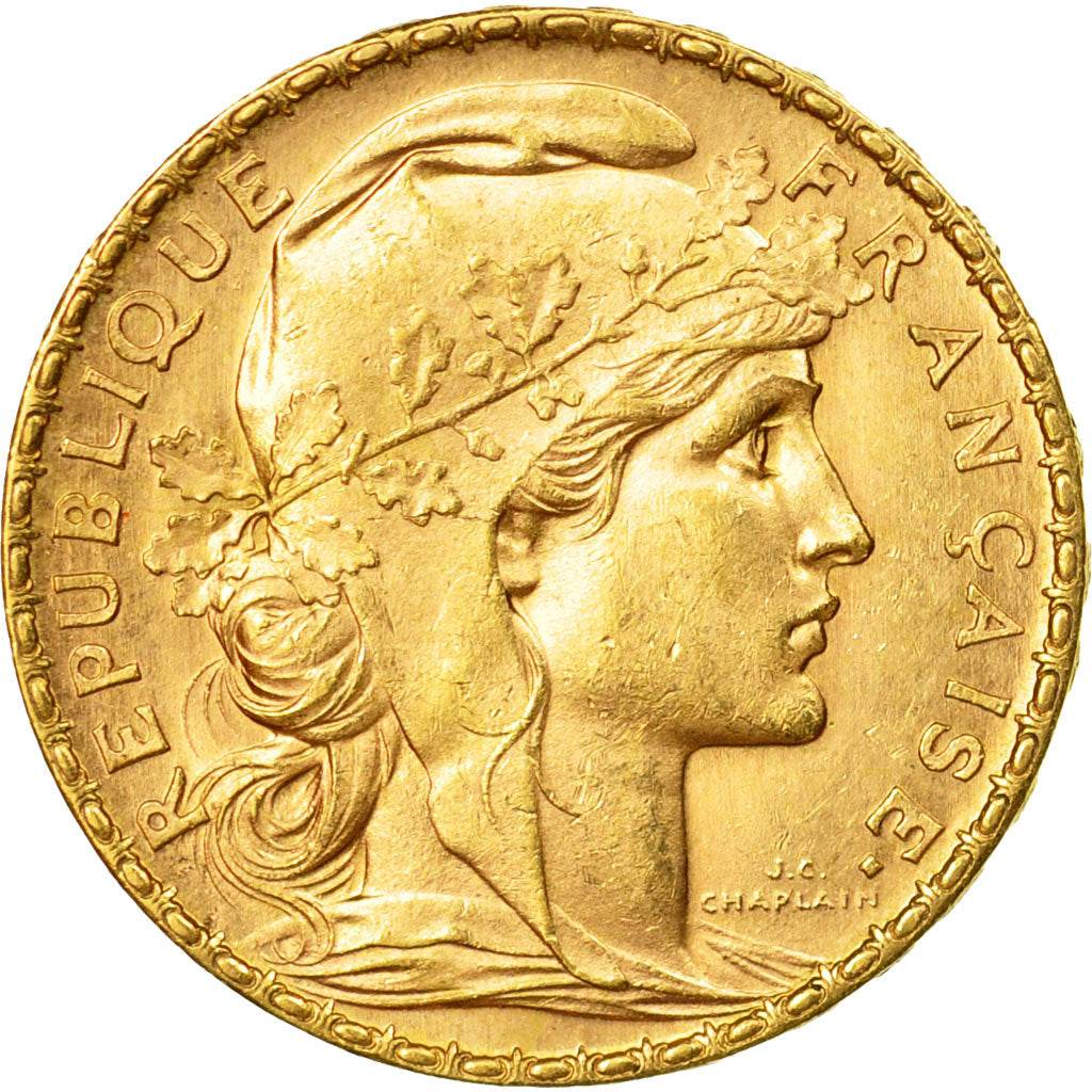 Coin, France, Marianne, 20 Francs, 1905, AU(50-53), Gold, KM:847, Gadoury:1064