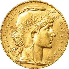 Coin, France, Marianne, 20 Francs, 1912, AU(55-58), Gold, KM:857, Gadoury:1064a