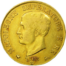 Münze, Italien Staaten, KINGDOM OF NAPOLEON, Napoleon I, 40 Lire, 1808, Milan
