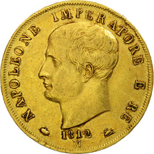 Moneta, STATI ITALIANI, KINGDOM OF NAPOLEON, Napoleon I, 40 Lire, 1812, Milan