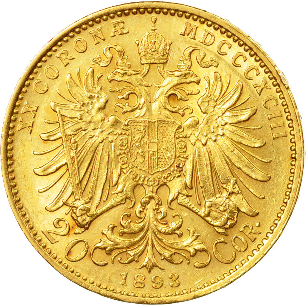 Münze, Österreich, Franz Joseph I, 20 Corona, 1893, SS, Gold, KM:2806