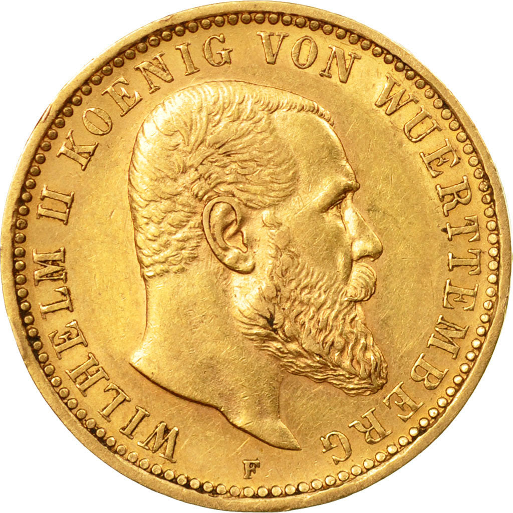 Coin, German States, WURTTEMBERG, Wilhelm II, 10 Mark, 1903, Freudenstadt