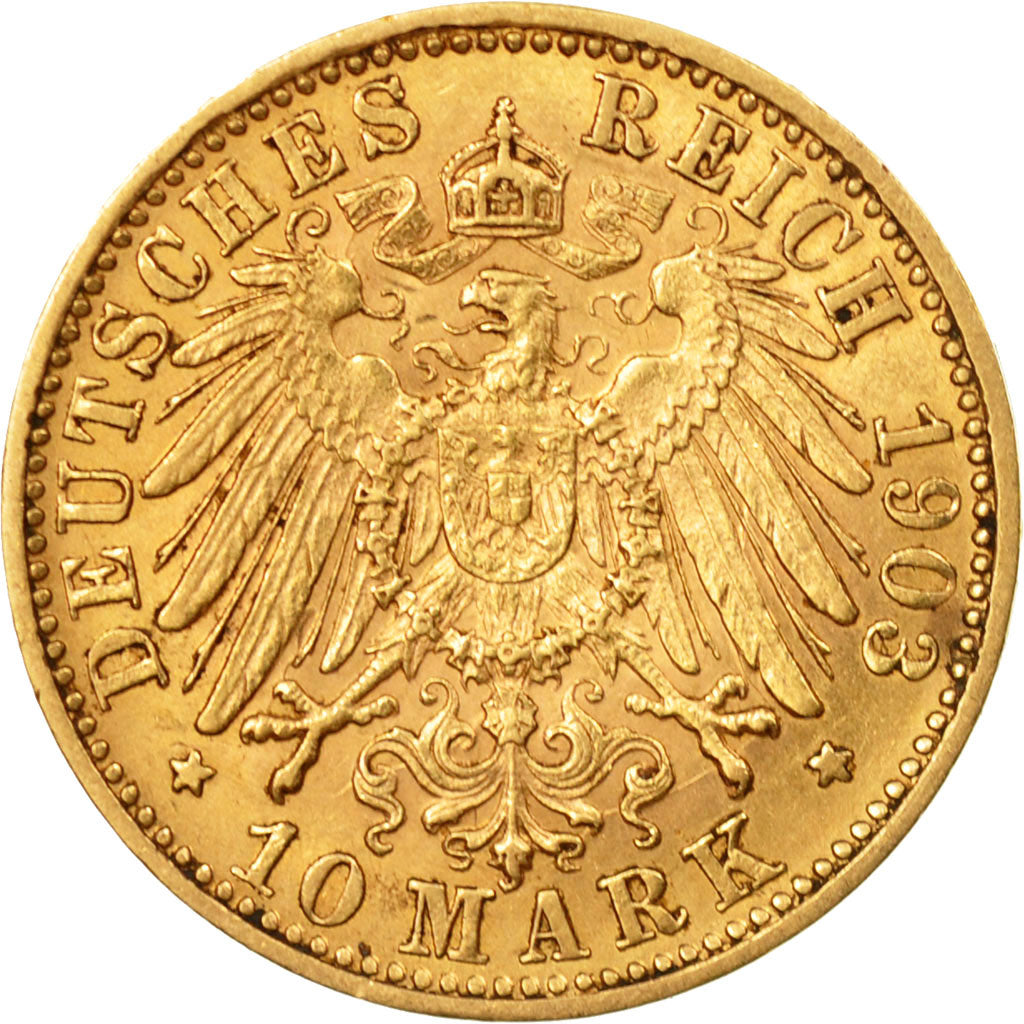 Coin, German States, WURTTEMBERG, Wilhelm II, 10 Mark, 1903, Freudenstadt