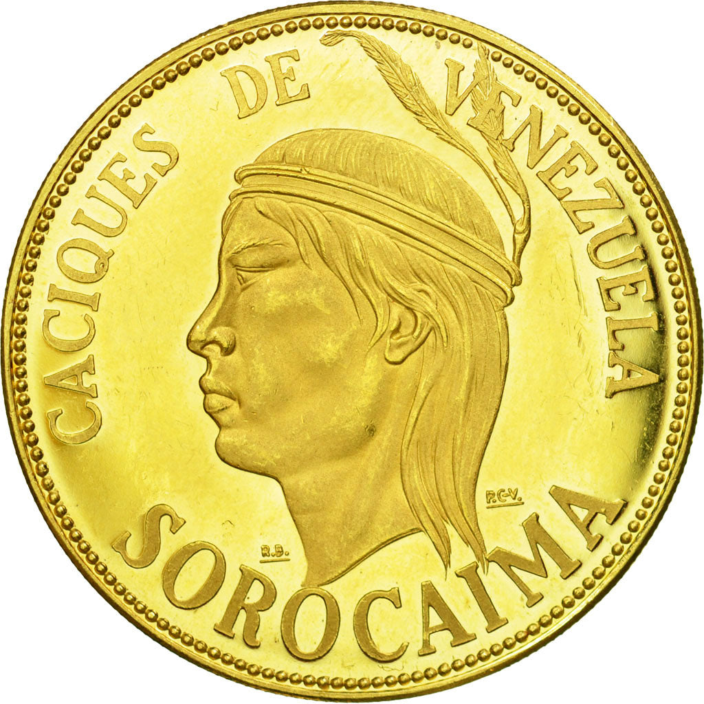 Coin, Venezuela, 60 Bolivares, 1961, Karlsruhe, MS(60-62), Gold, KM:MB109