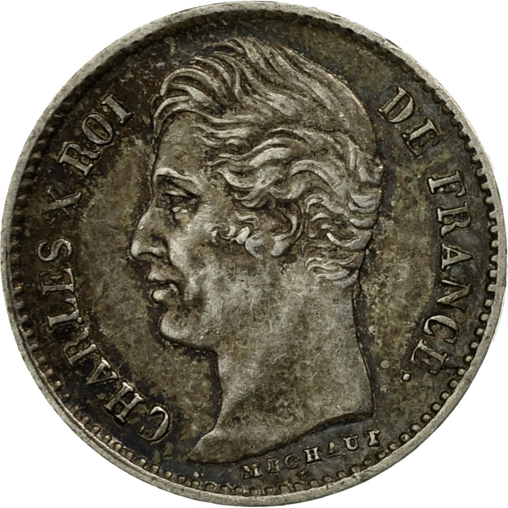 Coin, France, Charles X, 1/4 Franc, 1828, Lille, EF(40-45), Silver, KM:722.12