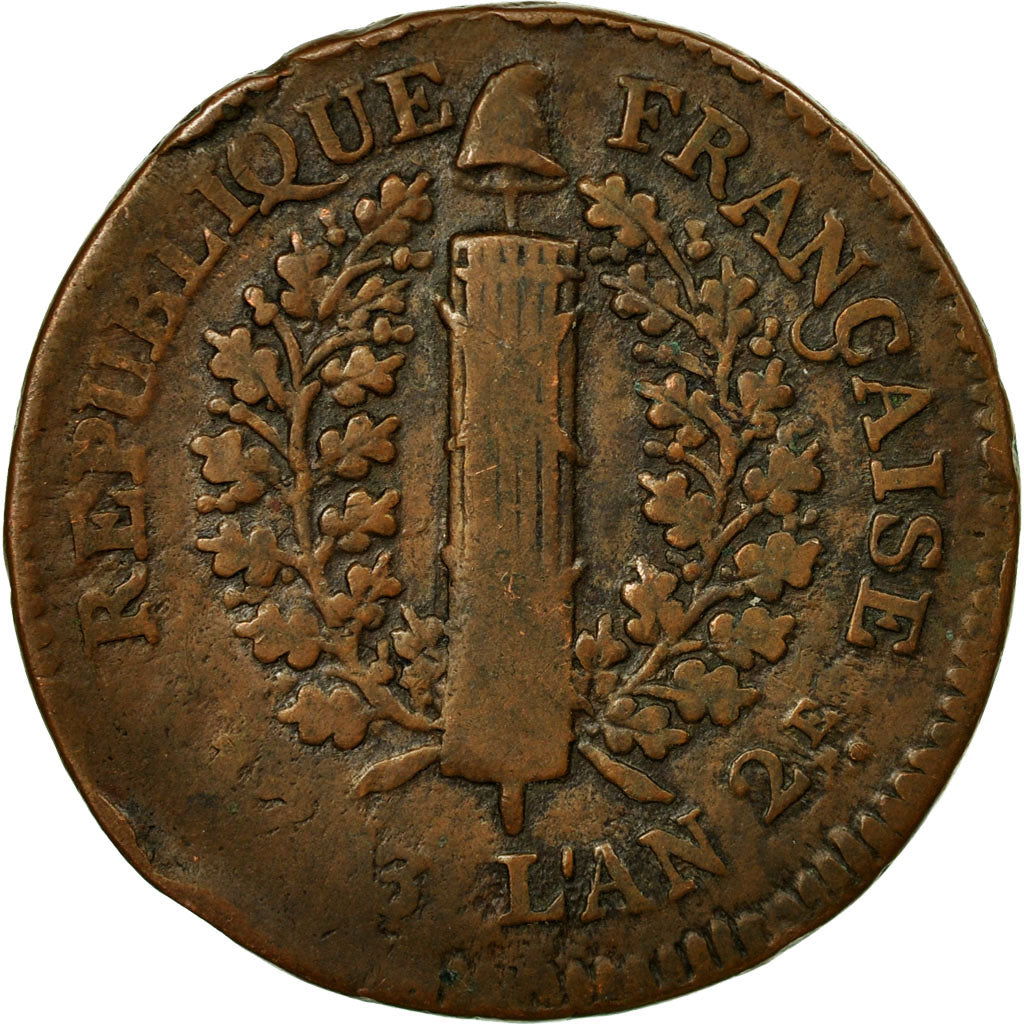 Coin, German States, MAINZ, Friedrich Karl Josef, 5 Sols, 1793, VF(20-25)