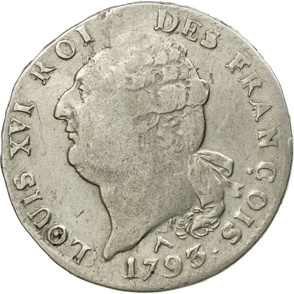 Coin, France, Écu de 6 livres françois, ECU, 6 Livres, 1793, Orléans
