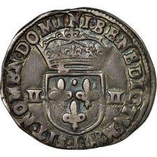 Moneta, Francia, Henri IV, 1/4 Ecu, 1610, Bayonne, BB+, Argento, Sombart:4686