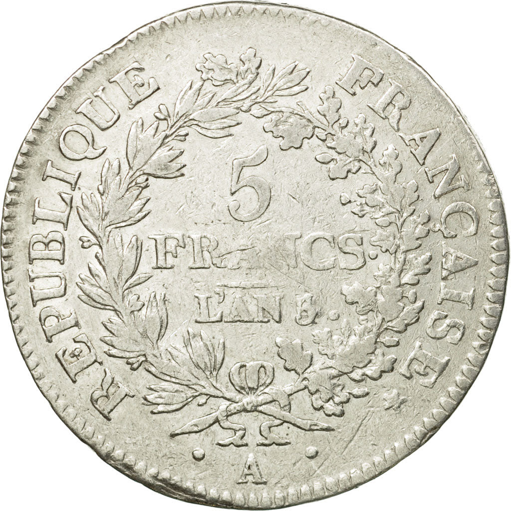 Coin, France, Union et Force, 5 Francs, AN 5, Paris, AN 5/4, EF(40-45), Silver