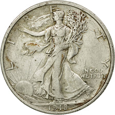 Coin, United States, Walking Liberty Half Dollar, Half Dollar, 1918, Denver