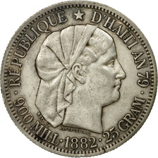 Coin, Haiti, Gourde, 1882, Paris, EF(40-45), Silver, KM:46