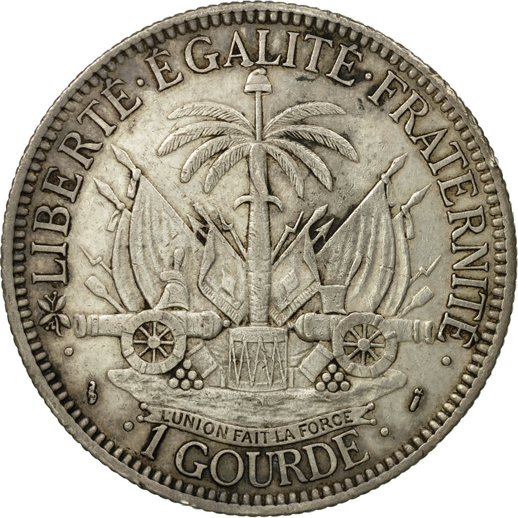 Coin, Haiti, Gourde, 1882, Paris, EF(40-45), Silver, KM:46
