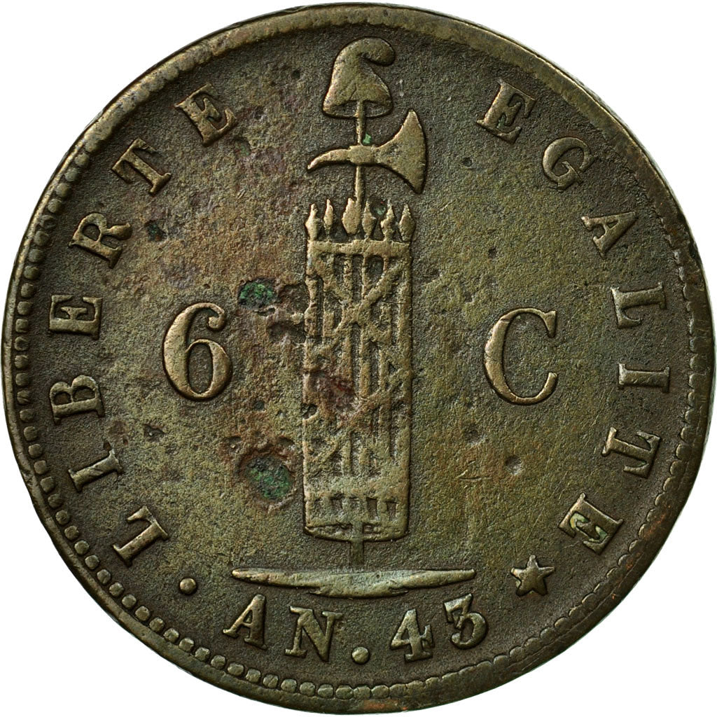 Coin, Haiti, 6 Centimes, 1846, VF(20-25), Copper, KM:28