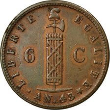 Coin, Haiti, 6 Centimes, 1846, AU(50-53), Copper, KM:28