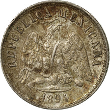 Coin, Mexico, 10 Centavos, 1894, Mexico City, AU(55-58), Silver, KM:403.7