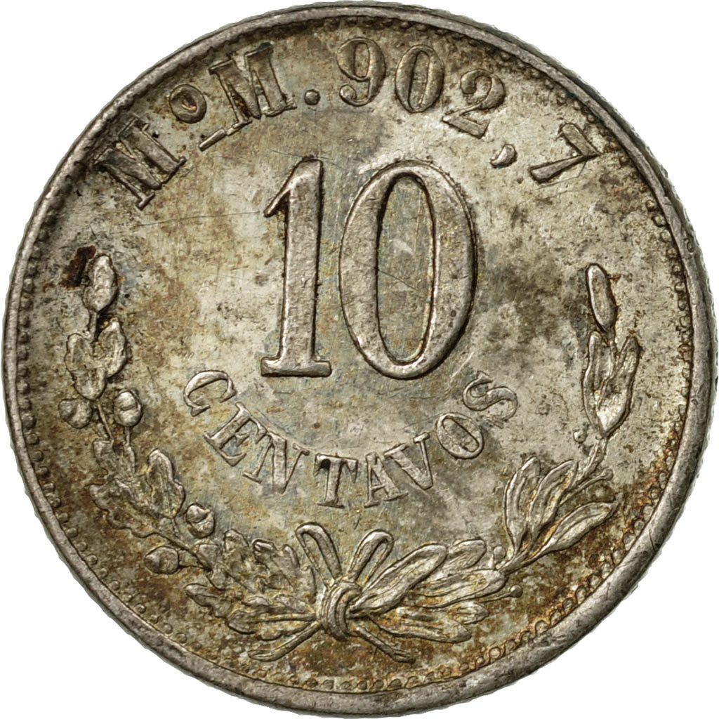 Coin, Mexico, 10 Centavos, 1894, Mexico City, AU(55-58), Silver, KM:403.7