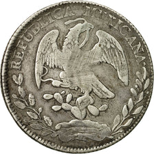 Moneda, México, 8 Reales, 1875, Zacatecas, BC+, Plata, KM:377.13