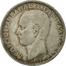 Coin, Greece, George I, 5 Drachmai, 1876, Paris, EF(40-45), Silver, KM:46