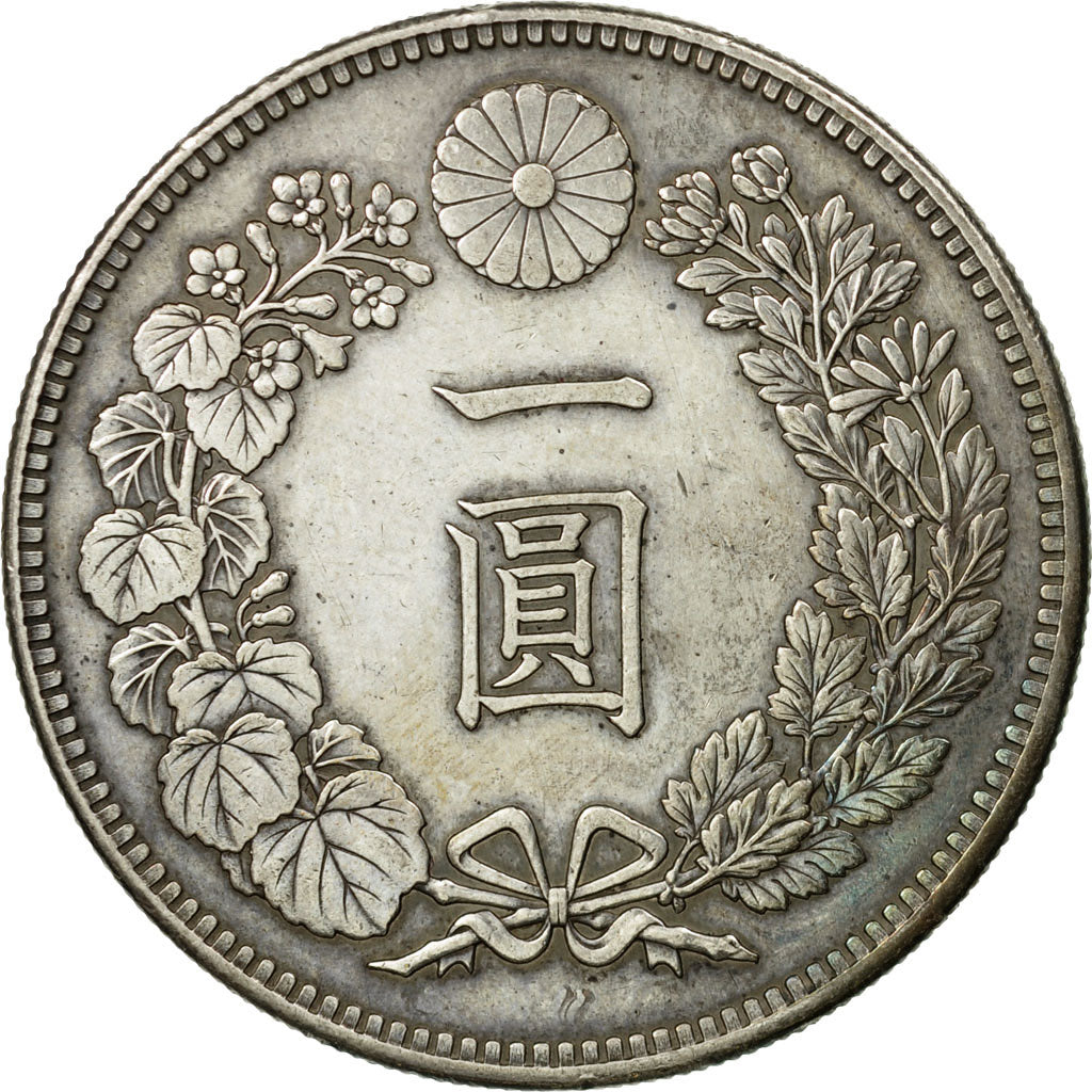 Coin, Japan, Mutsuhito, Yen, 1894, AU(50-53), Silver, KM:A25.3