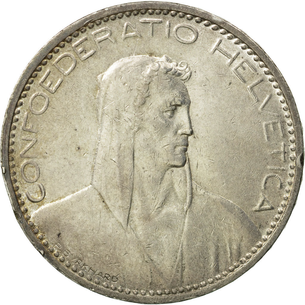Coin, Switzerland, 5 Francs, 1923, Bern, AU(50-53), Silver, KM:37
