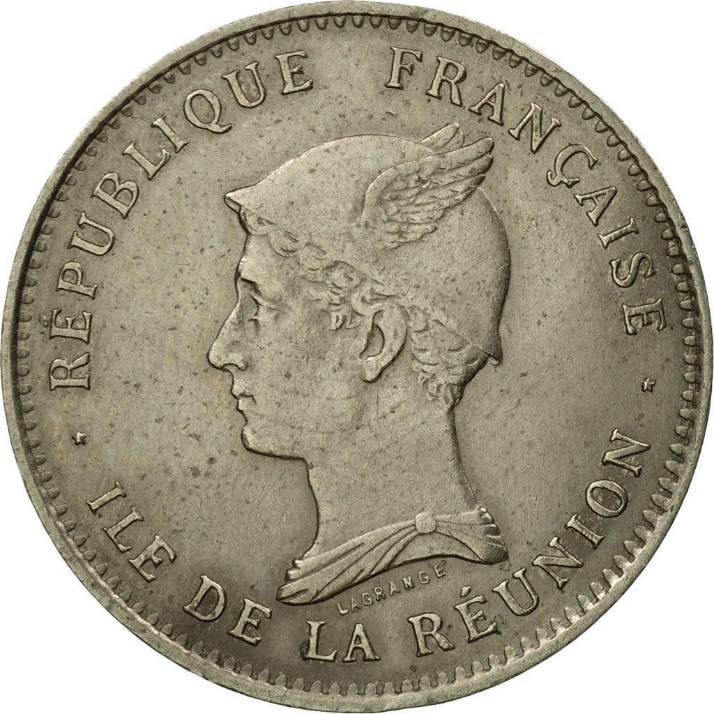 Coin, Réunion, 50 Centimes, 1896, EF(40-45), Copper-nickel, KM:4
