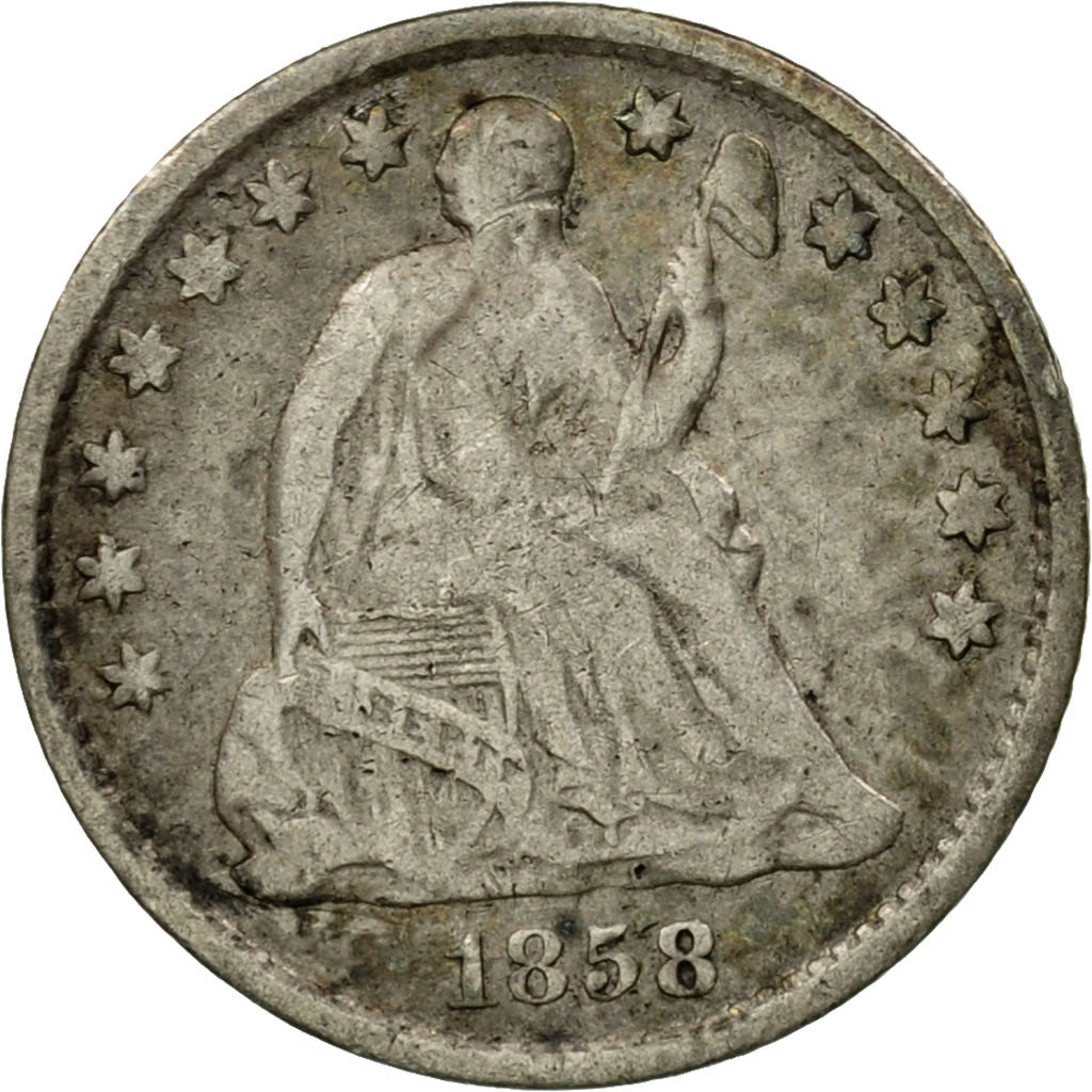 Munten, Verenigde Staten, Seated Liberty Half Dime, Half Dime, 1858, U.S. Mint