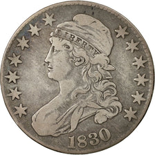 Coin, United States, Capped Bust, Half Dollar, 1830, U.S. Mint, Philadelphia