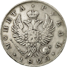 Monnaie, Russie, Alexander I, Rouble, 1825, St. Petersburg, TB+, Argent, KM:130
