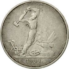 Coin, Russia, 50 Kopeks, 1924, London, EF(40-45), Silver, KM:89.1