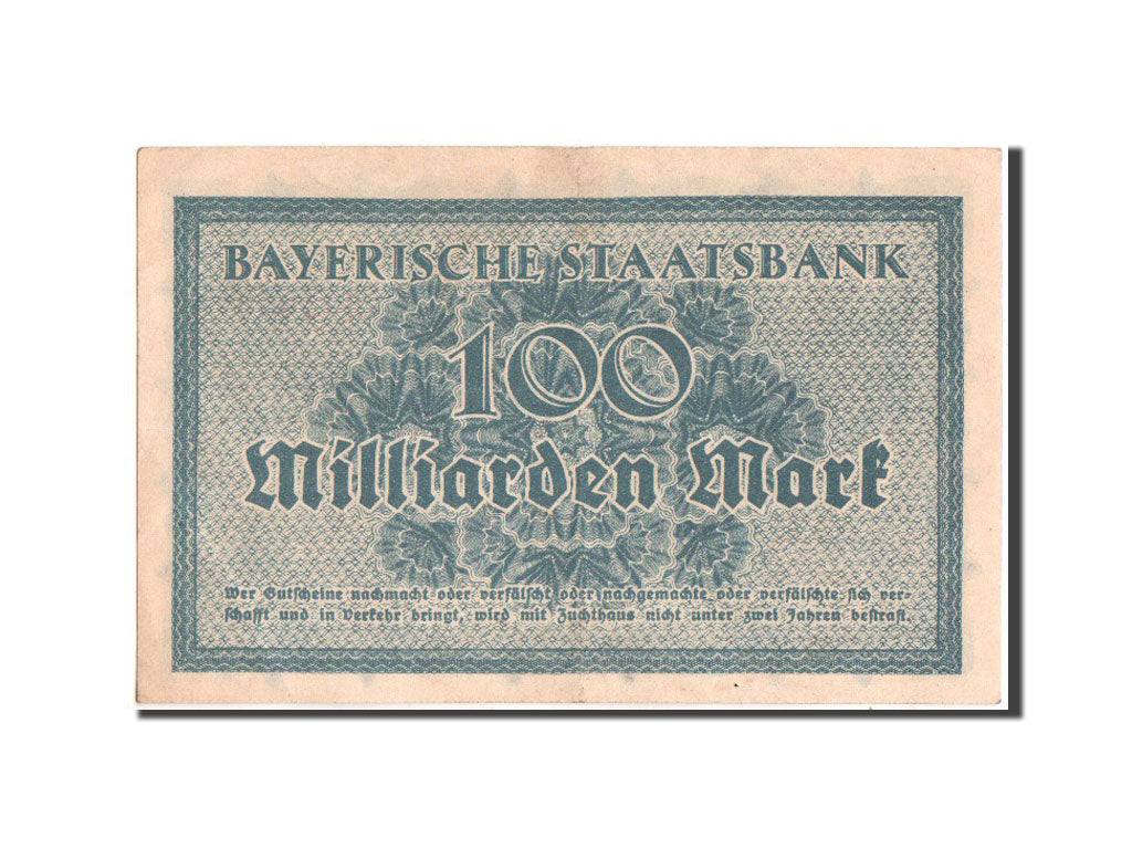 Germany, Bayerische Staatsbank, Munich, 100 Billion Mark, 20.10.1923, Notgeld