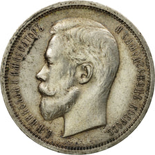 Coin, Russia, Nicholas II, 50 Kopeks, 1913, St. Petersburg, EF(40-45), Silver