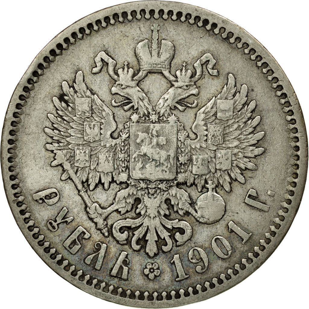 Coin, Russia, Nicholas II, Rouble, 1901, St. Petersburg, EF(40-45), Silver
