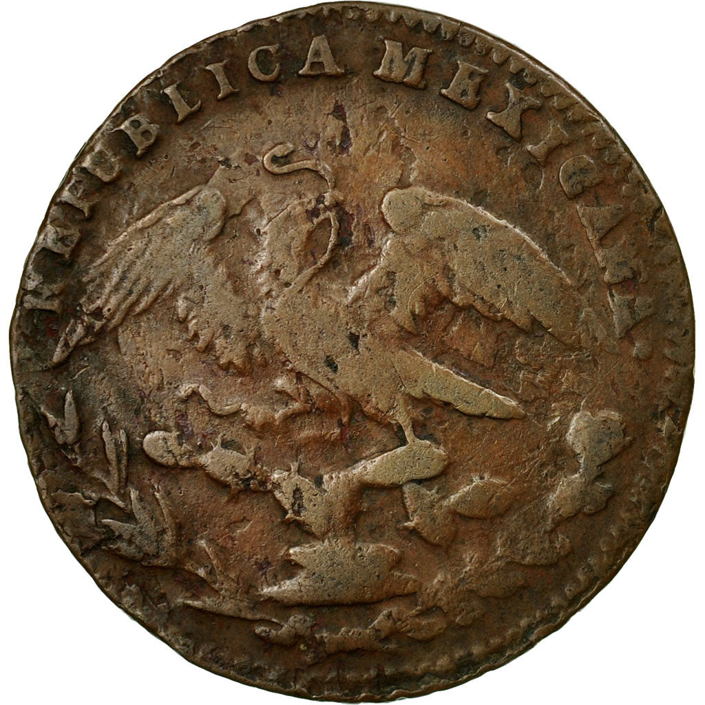 Coin, Mexico, 1/4 Real, Un Quarto/Una Quartilla, 1835, Mexico City, VF(30-35)